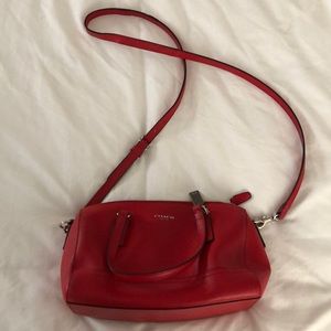 Coach red crossbody bag